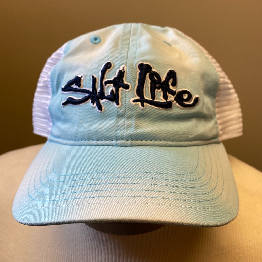 Salt Life Boy’s/Youth Distressed Embroidery Meshback Hat NWT